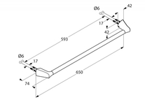 Portprosop Kludi, Amba, 65 cm, crom
